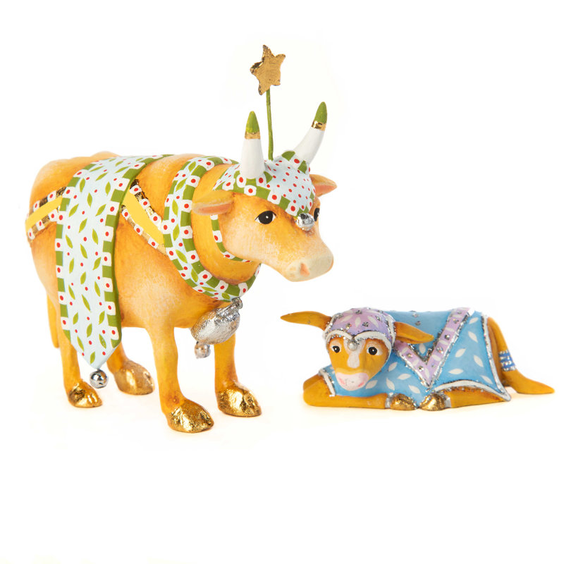 Patience Brewster Nativity Cow & Calf Mini Figures