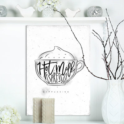 Food cappuccino Cup-impression d’art textuel