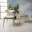 Ensemble de salle à manger 5 pièces, 1 table + 4 chaises, structure en bois d'hévéa, chaises ergonomiques et table en faux bois-240445507