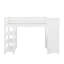 Twin Size Loft Bed With Shelves, Storage Staircase, Small Wardrobe And LED Light