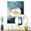 Taylani minimalisme noir et bleu ouragan - tempête miroir, miroir mural décoratif traditionnel, impression d'art en métal-1033531913