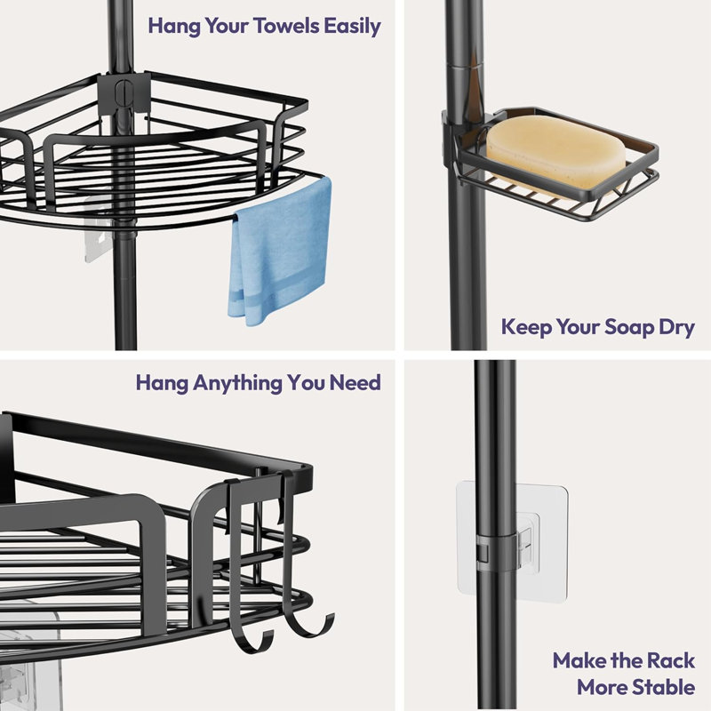 Freestanding Stainless Steel Shower Caddy
