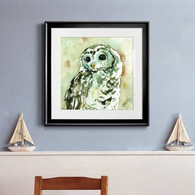 Hibou des bois - peinture encadrée