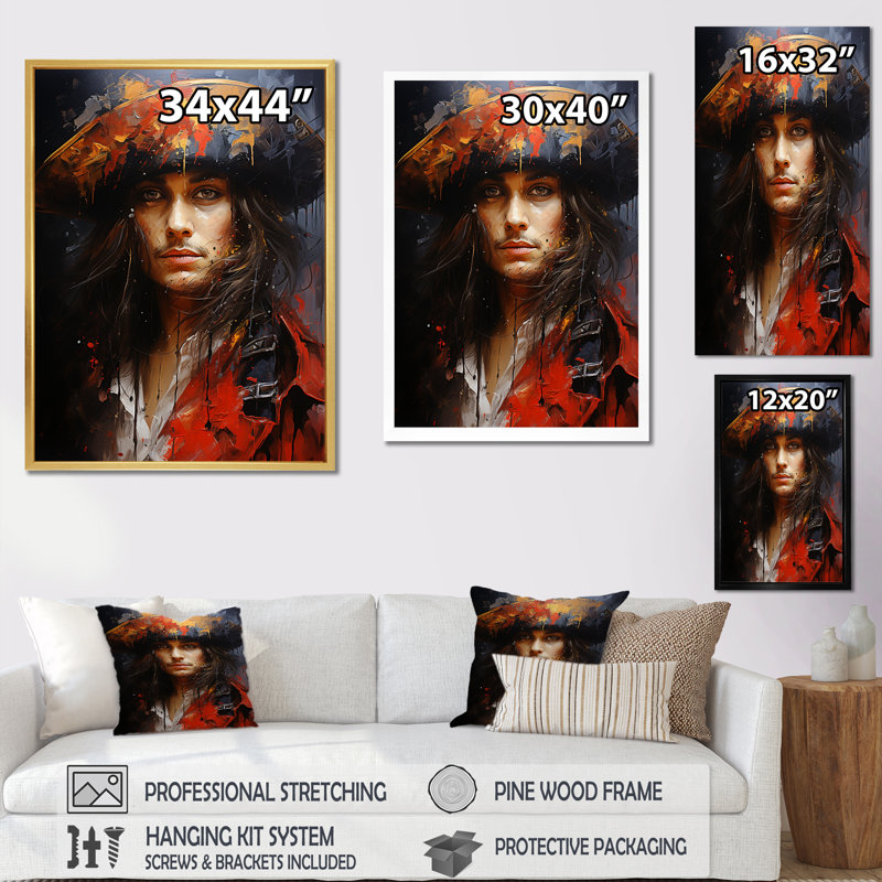 Buccaneer Rogues Reflections, H 20 po x l 12 po x P 1 po, Toile tendue