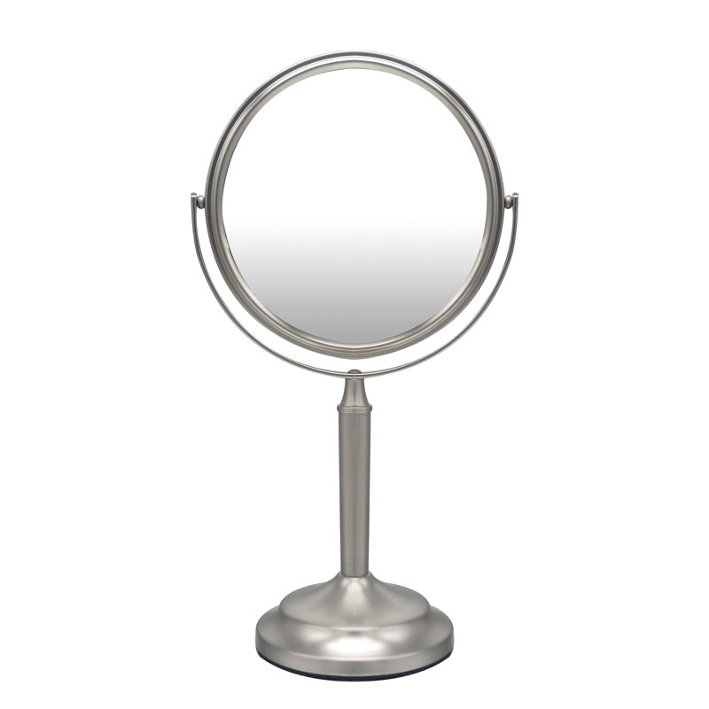 Miroir de maquillage / rasage autoportant, Chrome