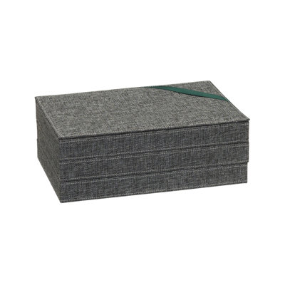 Kunzler Fabric 3-Tier Stackable Jewelry Organizer Tray
