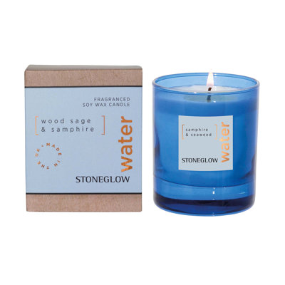 Scented Unscented Flameless Tumbler Candle with Glass Holder
