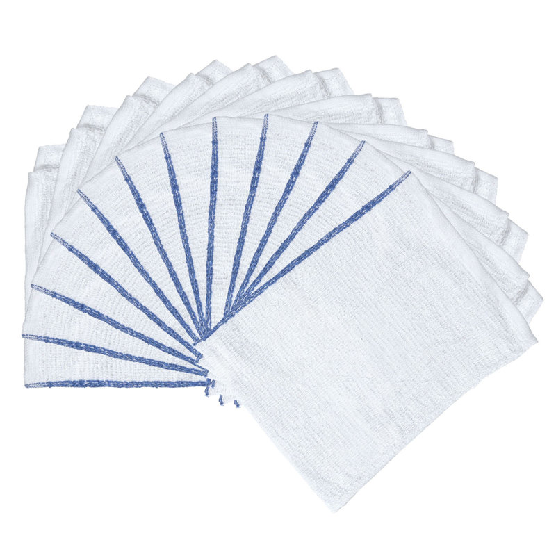 Jacquard Tea Towel Kitchen Towel, Blue/White