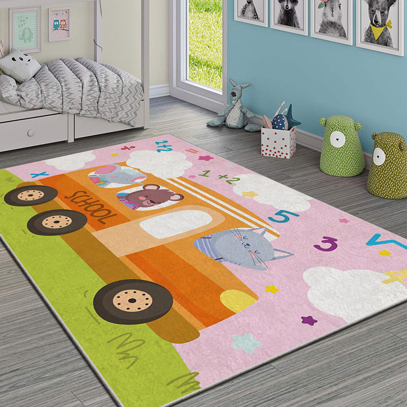 Tapis luxueux (4 pi x 6 pi), 100% polyester, 740 g / m² | Éponge stratifiée antidérapante pour le confort | Antibactérien, facile à nettoyer, lavable à la machine à 86 ° F | Parfait pour le salon et la chambre à coucher