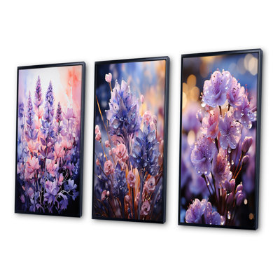 «Meadow Lavender Enchantment», 3 pièces sur toile