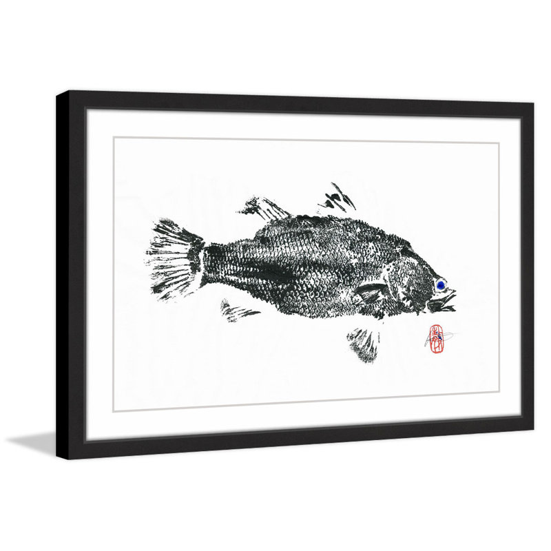 « barramundi solitaire », reproduction d’art encadrée, H 24 po x l 36 po x P 1,5 po