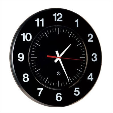 Metal Wall Clock, Black / White