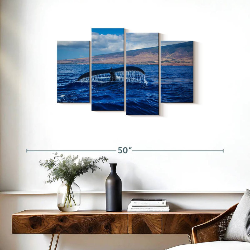 Whale At Sunset, 22" H x 36" W