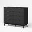 Commode double à 9 tiroirs Adkins, large commode en bois cannelée avec rangement moderne pour la chambre à coucher, le salon et le vestibule-1168422928