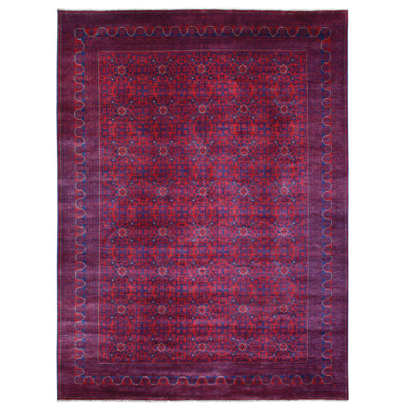 Summer-Leigh One-of-a-Kind Rectangle 9'8" X 13'1" New Age Area Rug in Purple