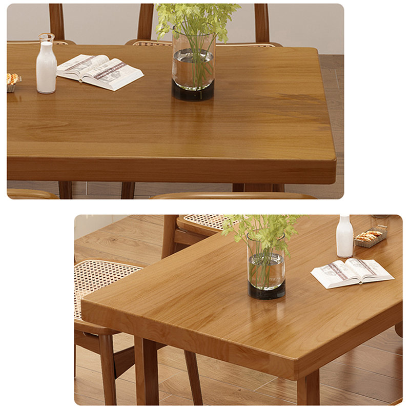 Ensemble de table rectangulaire en bois massif de style nordique, H 29,5 po x L 70,8 po x l 31,4 po