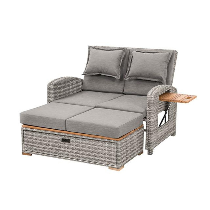 Banc de rangement inclinable avec coussins Timy