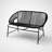 Azyketh 52" Wicker Patio Loveseat with Metal Frame-1324126803