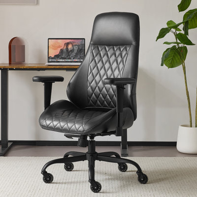 Ergonomic High Back Office Desk Chair With Lumbar Support, Adjustable Height, And Smooth Rolling Casters For Comfortable Seating