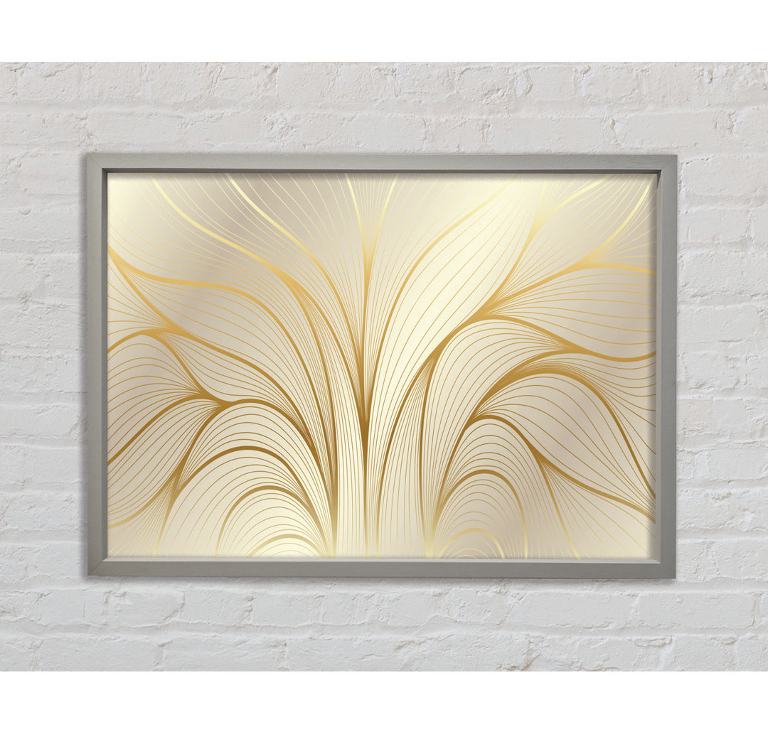 Gold Leaf Lines - Einzelner Bilderrahmen Kunstdrucke auf Leinwand