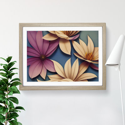 Blooming Flowers Art Deco - Framed Print