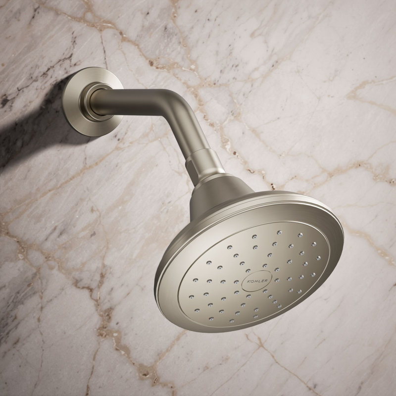 Pinstripe Single-Function Full/Standard Fixed Shower Head, Vibrant Brushed Nickel