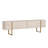 Modern TV Stand with Glam Design, Travertine & Gold Finish, 70.9 x 19.7 x 11.8 inches | 100% Melamine Coated Particle Board, Thickness: 0.7 inches | Stylish & Functional Storage Solution for Living Room, Elegant Marble Look-198585839