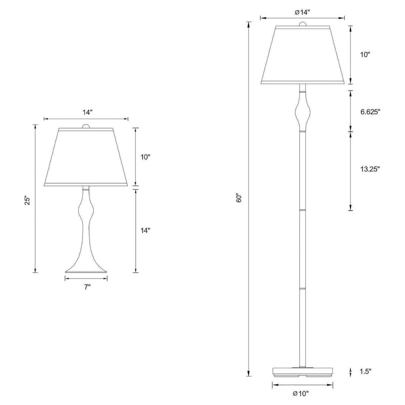 3-Piece Lamp Set