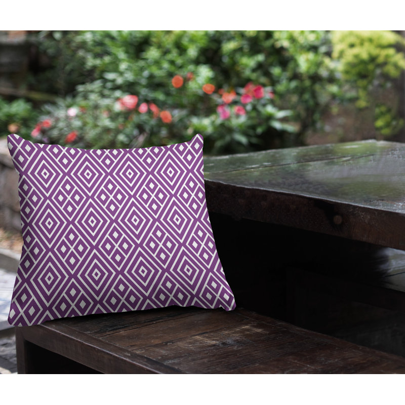 Housse et insert de coussin carré extérieur Aima, L 17 po x H 17 po, Mauve