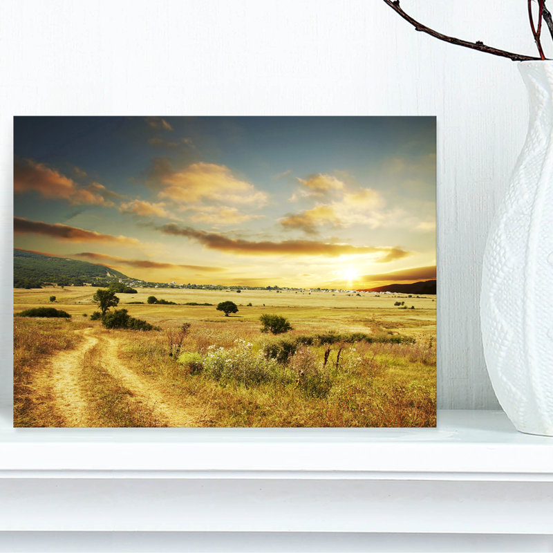 Beautiful Beautiful Prairie Prairie Sunset - reproduction de photo sur toile tendue, H 16 po x l 32 po x P 1 po