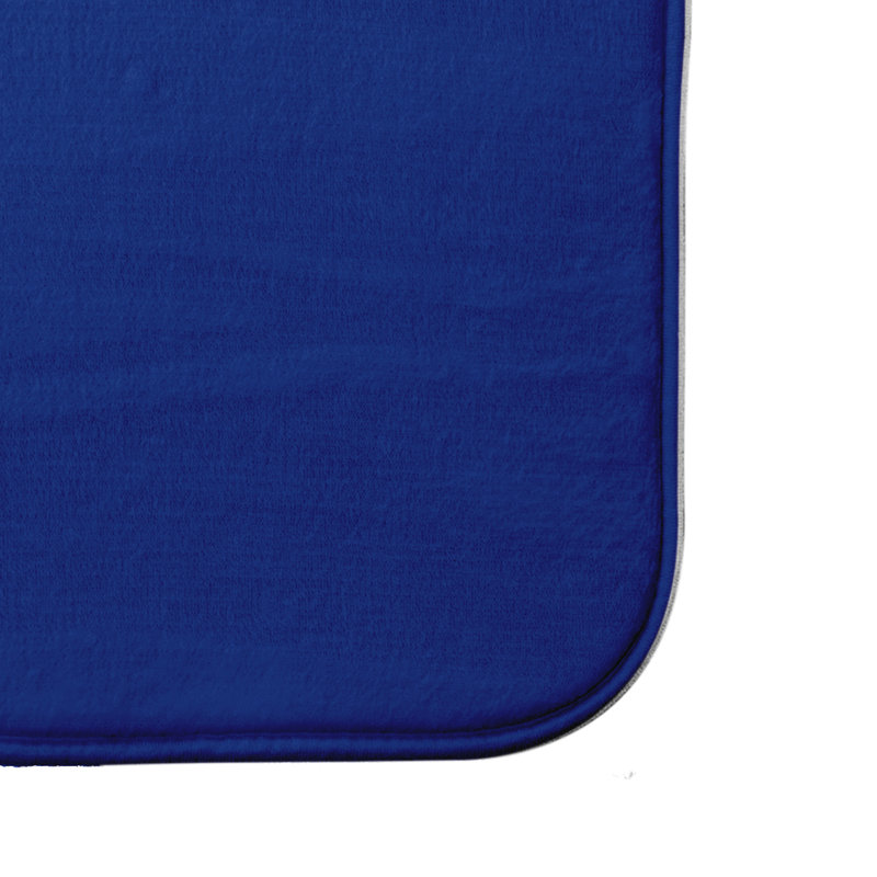 Tapis pour salle de bain Leiva football, H 18 po x L 30 po, Bleu