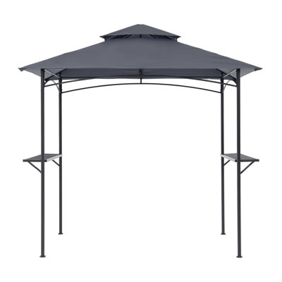 Pavillon de jardin en acier pour barbecue l 8 pi. x P 5 pi.