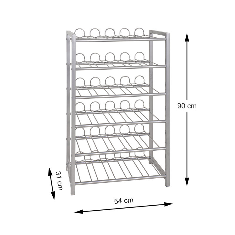 54 Bottle Floor Wine Bottle Rack in Aluminium