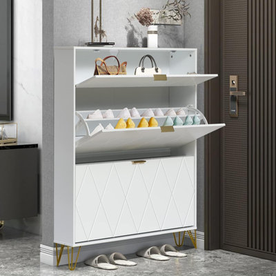 16 Pair Shoe Storage Cabinet