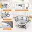 Chafing Dish Buffet Set 2 Pack 4.7 L, Stainless Steel Round Chafing Dishes For Buffet With Lid Holder & Glass Lid, Buffet Servers And Warmers