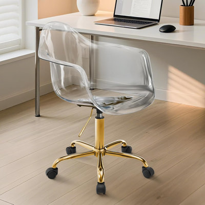 Clear Acrylic Desk Chair with Adjustable Height by Mercer41
