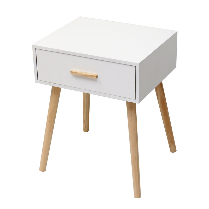Ludovic 42cm W Bedside Table, White