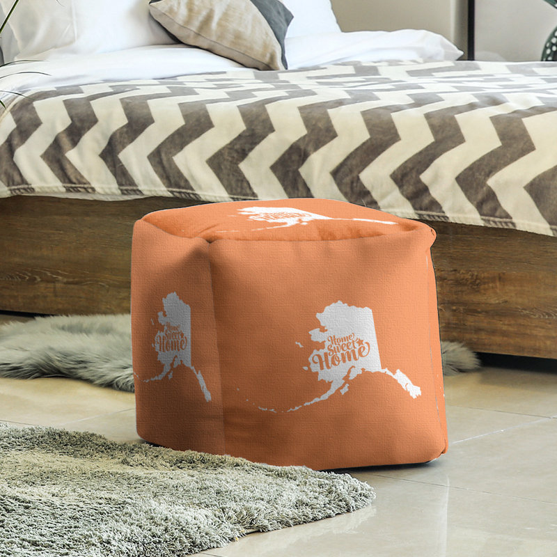 Repose-pieds à cubes fairbanks the home, Orange