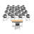 Novelty 26 Person Flip Top 22'' L Modular Training Table and Chair Set with Casters and Modesty Panel