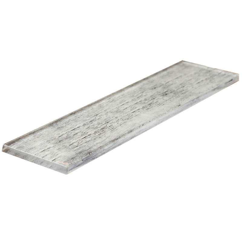 Carreau mural aspect bois 3 po x 12 po Woodland, Argent