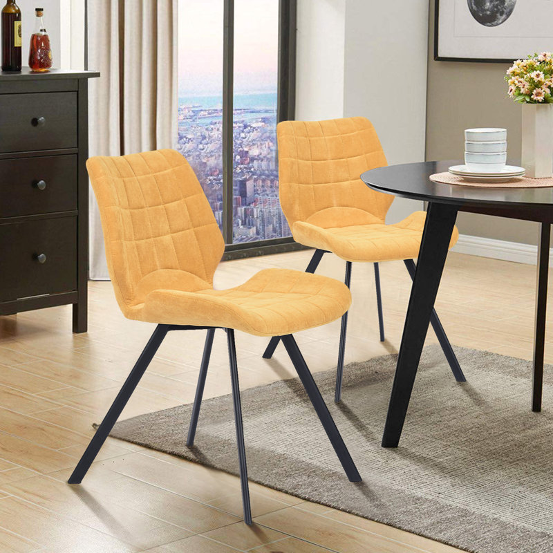 Chaise d'appoint rembourrée Lilah, Jaune gingembre