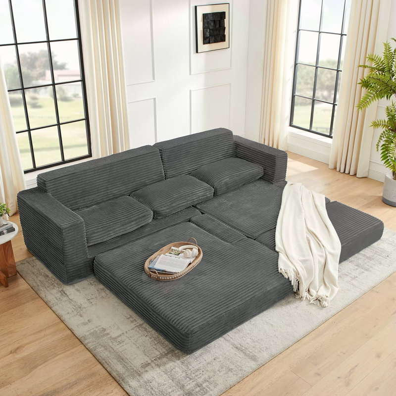 Canapé modulaire L, Gris