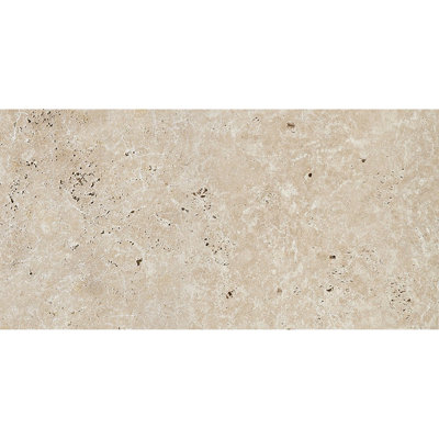 Pavé ivoire en travertin 12 x 24