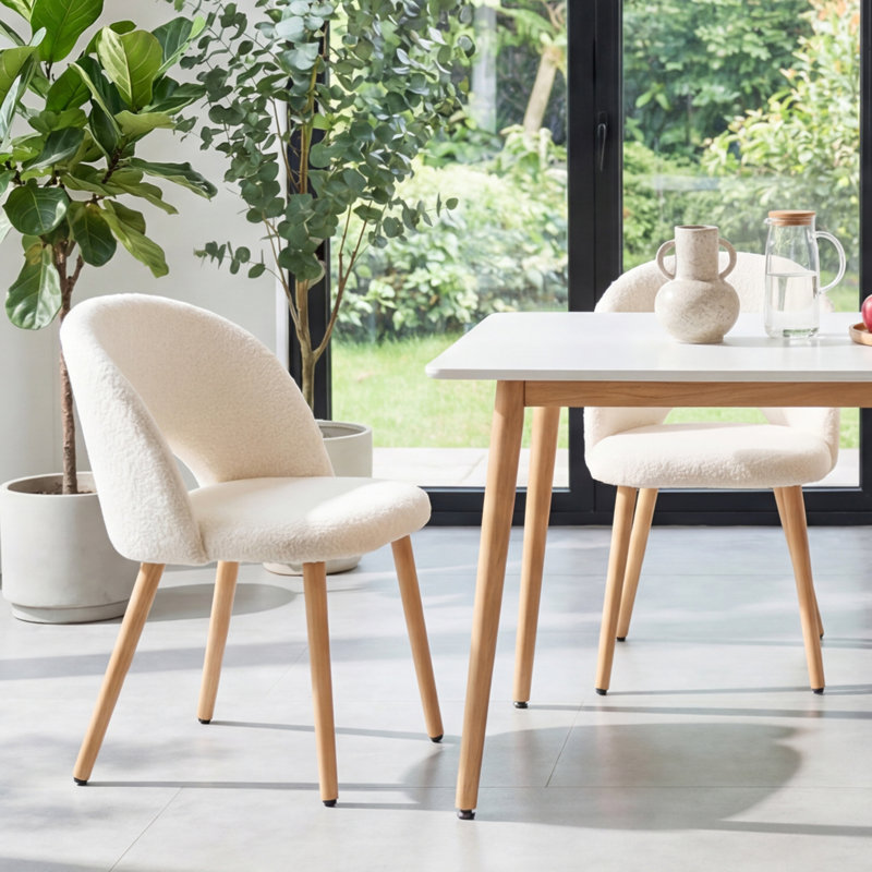 Chaises de restaurant avec dossiers doux et confortables conçus de manière ergonomique, convenant au restaurant, au balcon, à la chambre à coucher, ensemble de 2 pièces en velours de peluche