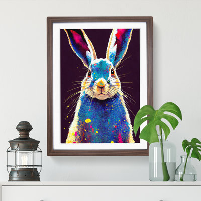 Hare No.2 Abstract 1 Piece Single Picture Frame Painting
