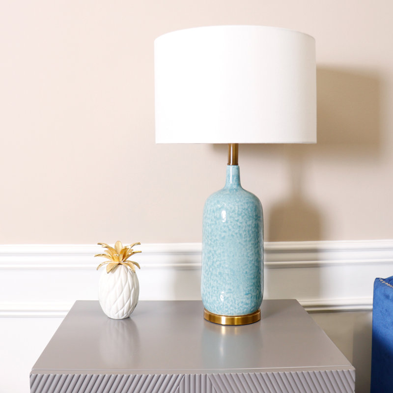Executive Stainless Steel Table Lamp With Shade