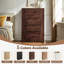 Commode 5 tiroirs, commode moderne sans poignée-130377282
