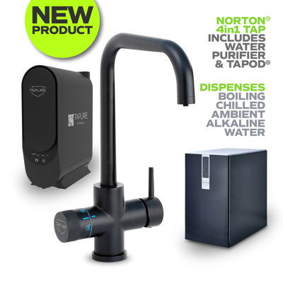 Stylish & Durable NORTON Square 4-in-1 Tap Spout Filtered Boiling, Chilled, And Ambient Water Filter