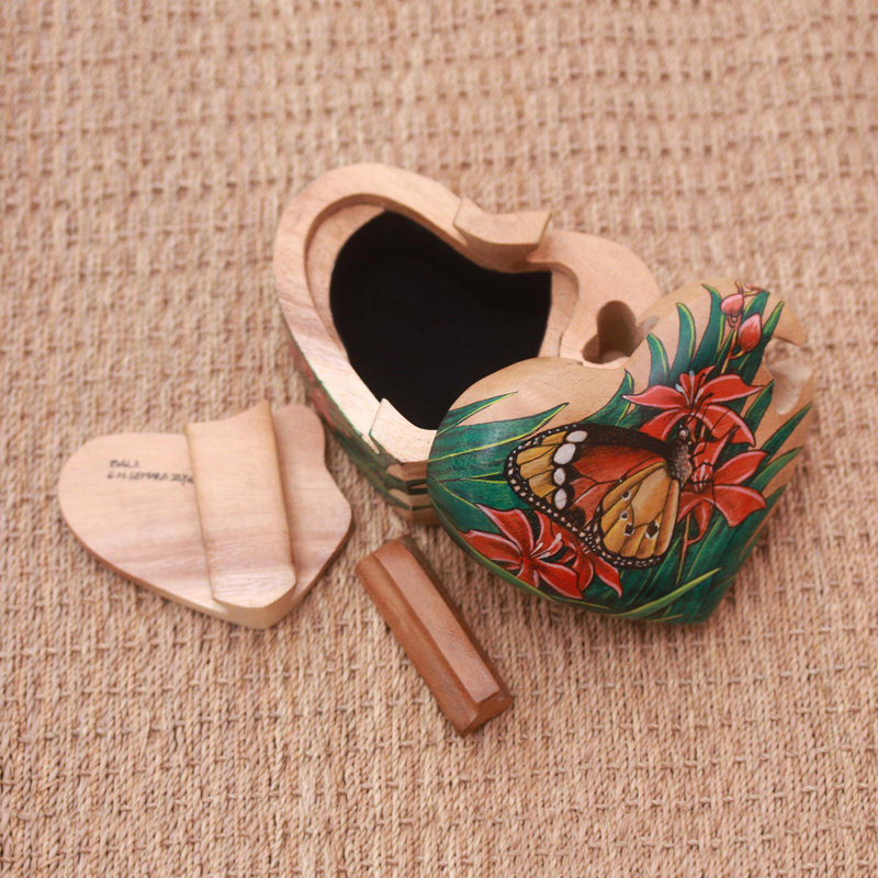 Boîte à puzzle en bois papillon love Cristhian