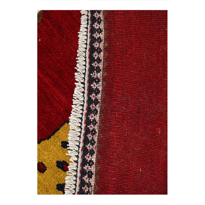 Tapis noué à la main 2 pi 8 po x 4 pi 7 po Animal